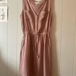Maurices Mauve Button-Front Midi Dress
